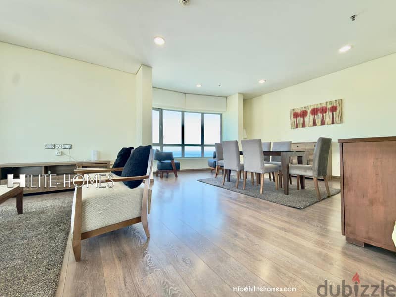 Three Bedroom Seaview Furnished Duplex for rent in Salmiya 3