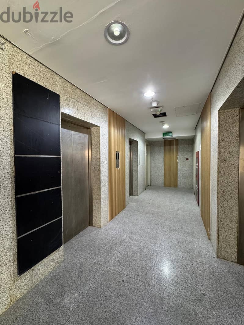 Half a commercial floor with a grace period for rent in Al Murqab 4