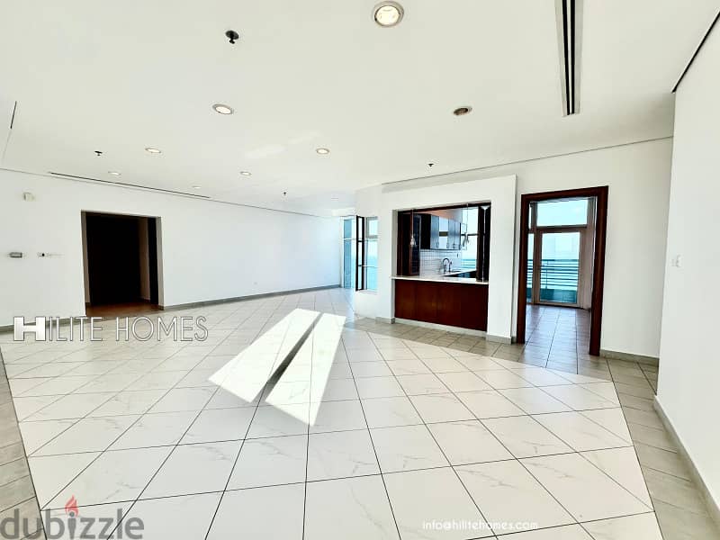 Three bedroom seaview apartment with balcony for rent in Mangaf 1