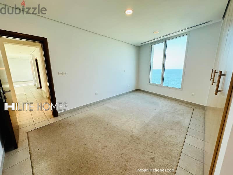 Three bedroom seaview apartment with balcony for rent in Mangaf 7