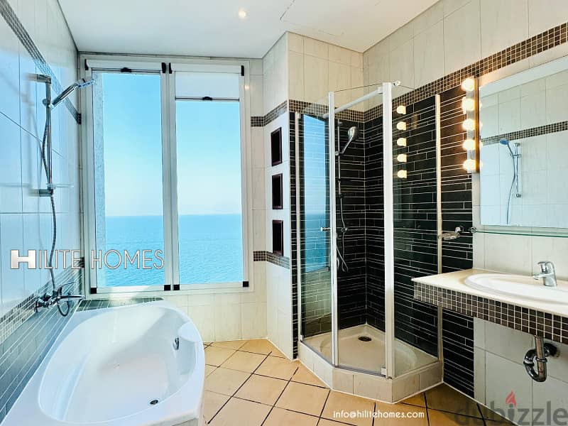 Three bedroom seaview apartment with balcony for rent in Mangaf 8