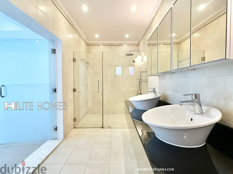 Three bedroom bright basement for rent with pool in Abu Fataira 3