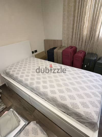 IKEA single bed with mattress