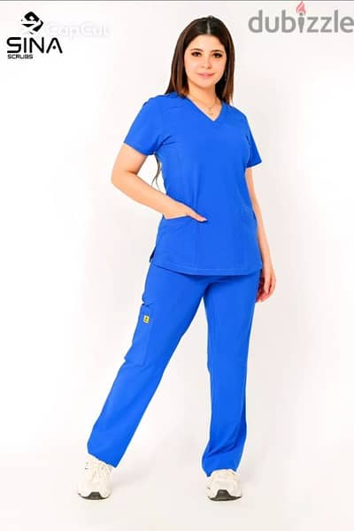 Sina Scrubs royal blue for women Size S