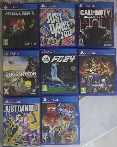 sony play station PS4, PS3 Game CDs
