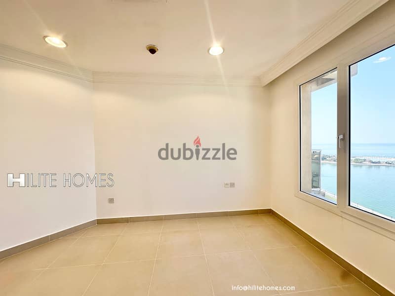 Three bedroom Seaview apartment with balcony for rent in Shaab 14
