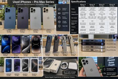 USED APPLE iPHONES – 13 / 14 / 15 / 16 PRO MAX