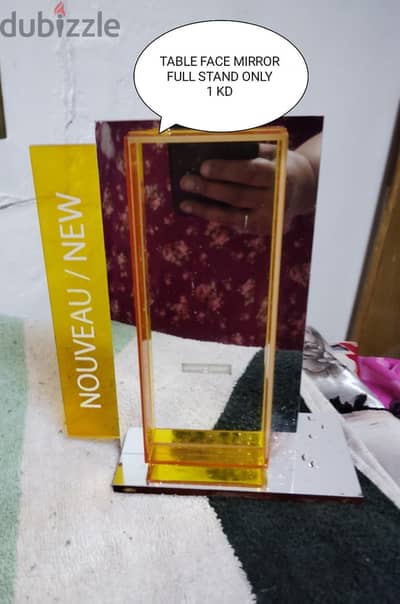 stand face mirror on table glass new model only