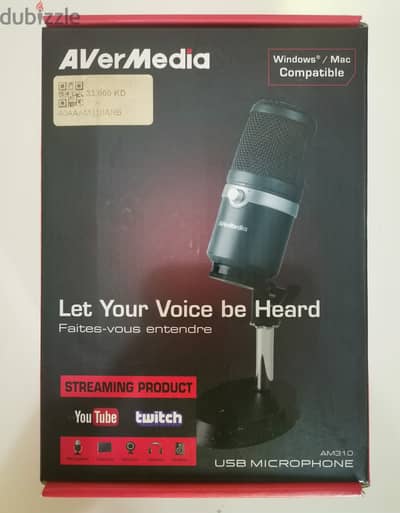 AverMedia AM310 - USB professional microphone (LIKE NEW)
