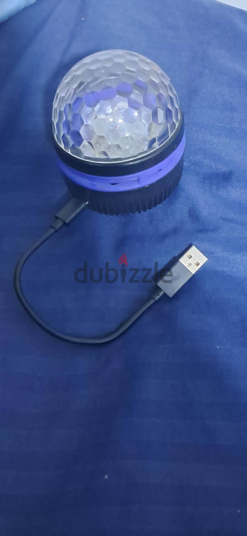 Mini USB Disco Light with USB Cable and Remote for Sale. 3