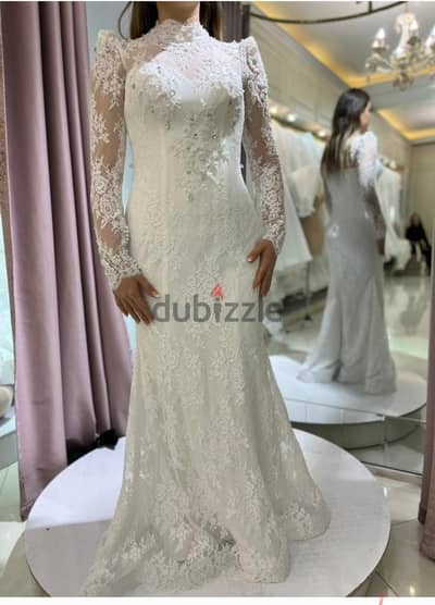 Elegant Mermaid Wedding Dress – Size 36–40