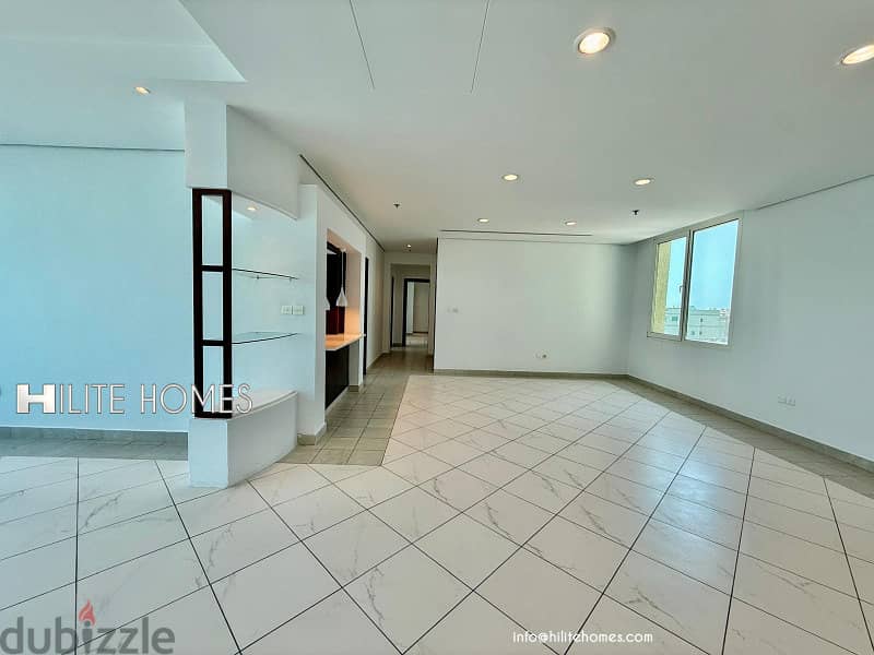 Three bedroom seaview apartment with balcony for rent in Mangaf 1