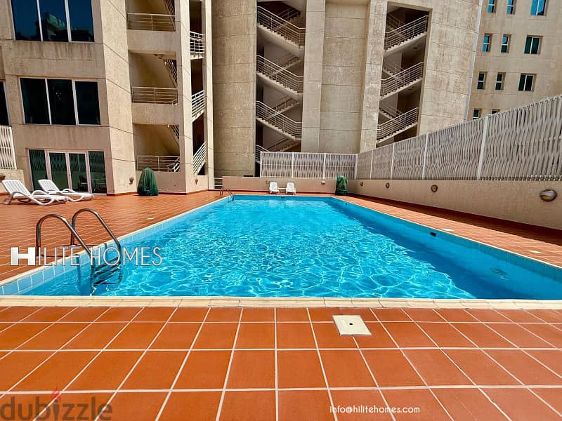 Three bedroom seaview apartment with balcony for rent in Mangaf 11