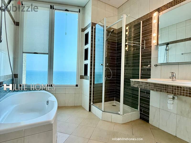 Three bedroom seaview apartment with balcony for rent in Mangaf 12