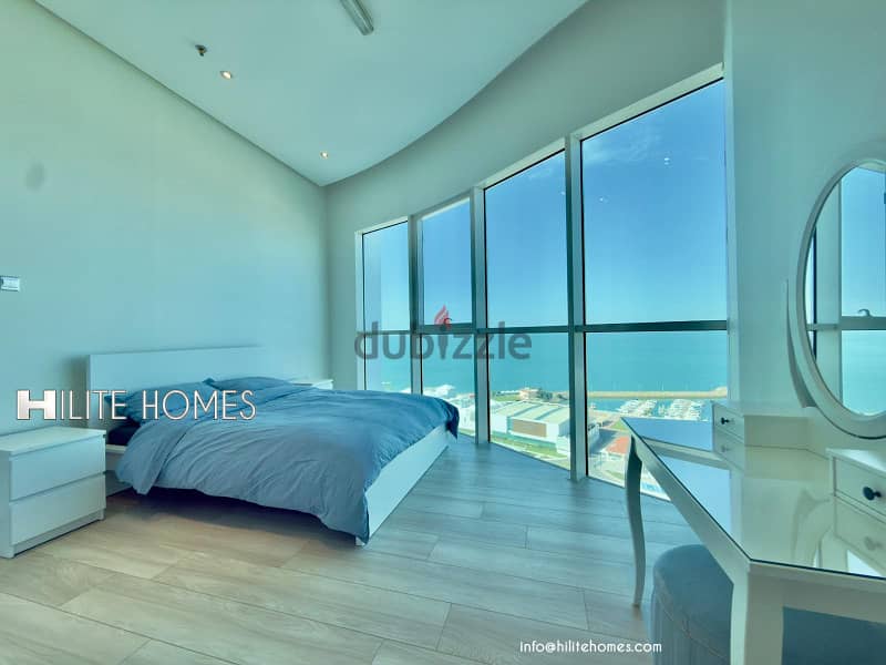 Three bedroom semi furnished apartment for rent in shaab 5