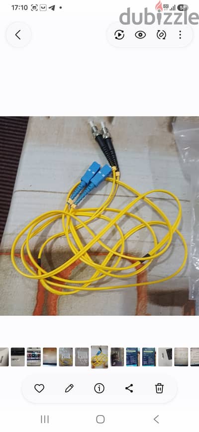 Sunraycom SC to ST Duplex Singlemode Fiber Optic Patch Cord (1 Meter)