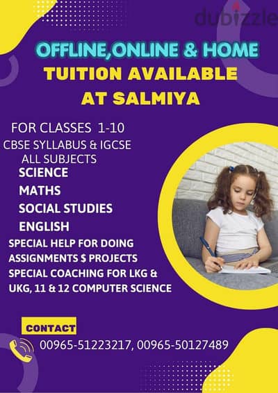 Tuition Available in Salmiya