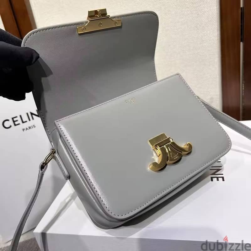CELINE Classique Triomphe Bag – Grey 4