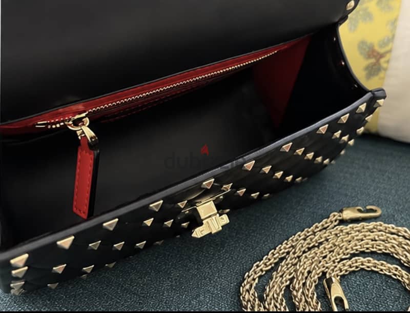 Valentino Garavani Rockstud Spike Black Medium Bag 1