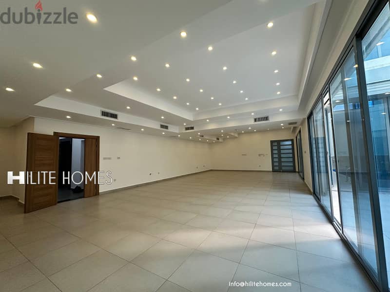 Three bedroom bright basement for rent with pool in Abu Fataira 6
