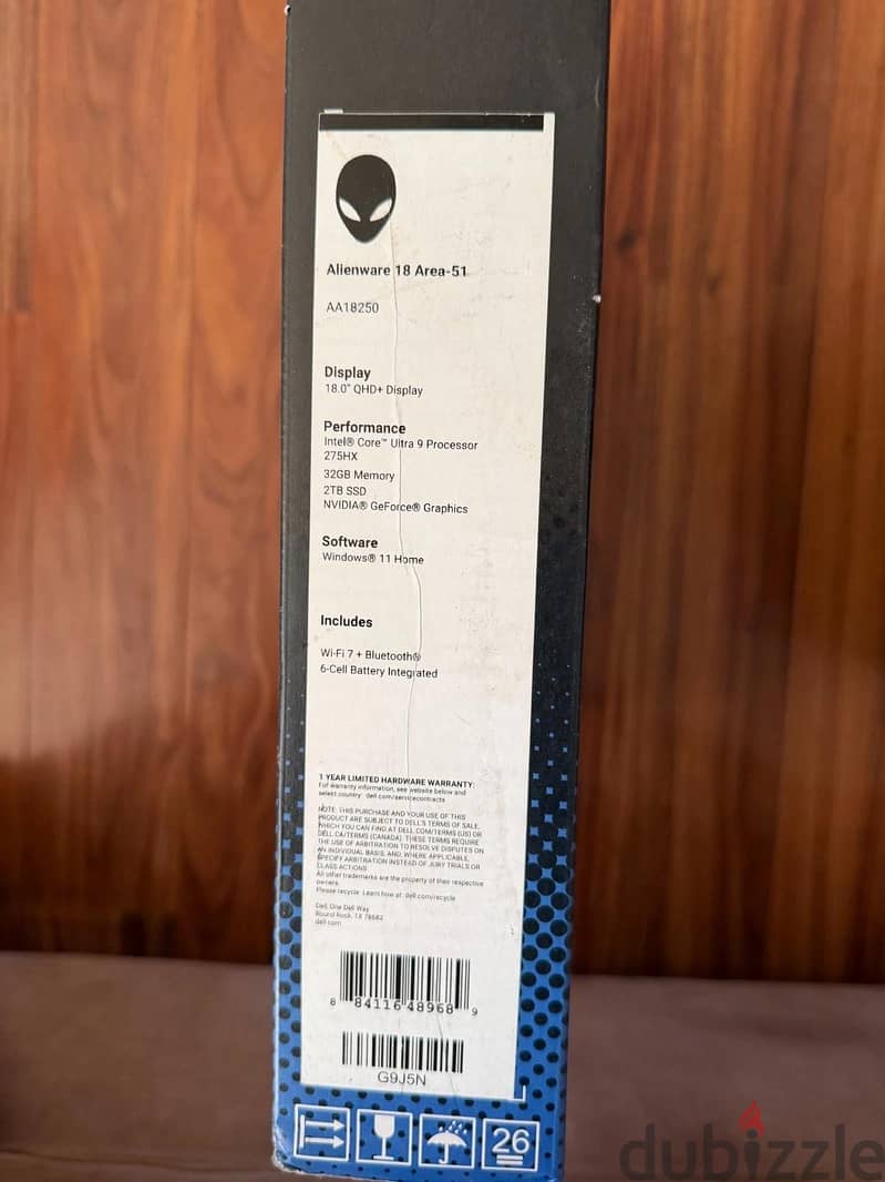 New Sealed Dell Alienware 18 Area 51 with RTX 5070 Ti 32GB Ram 2TB SSD 1
