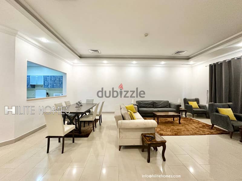 Furnished 3 bedroom apartments with balcony for rent in Sulaibikhat 2