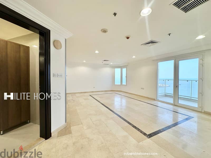 Three bedroom Seaview apartment with balcony for rent in Shaab 7