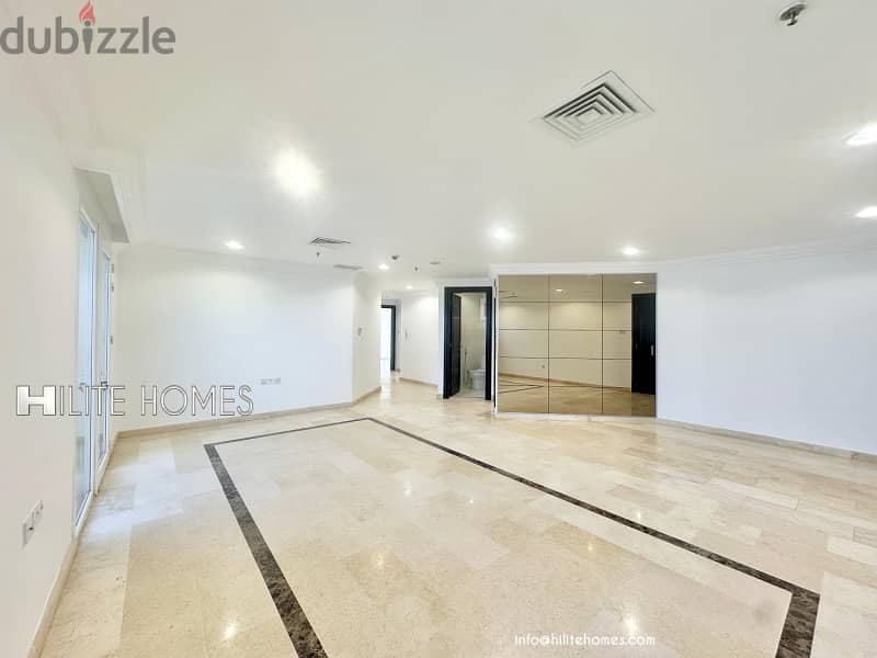 Three bedroom Seaview apartment with balcony for rent in Shaab 6