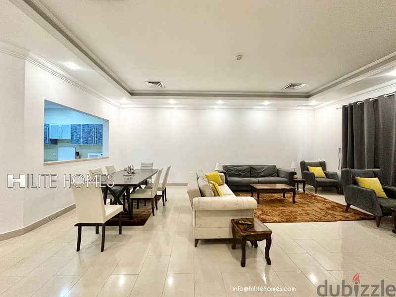 Furnished 3 bedroom apartments with balcony for rent in Sulaibikhat 2