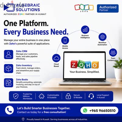 Zoho Software Solutions in Kuwait — CRM, Accounting, Inventory & More