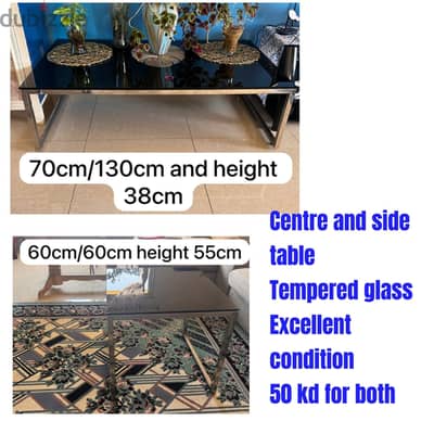 Tempered glass tables