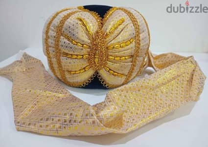 Men's brand new turban/pagri/imamah - Handmade lace & beads design