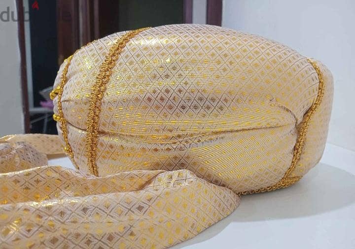 Men's brand new turban/pagri/عِمَامَة - Handmade lace & beads design 2