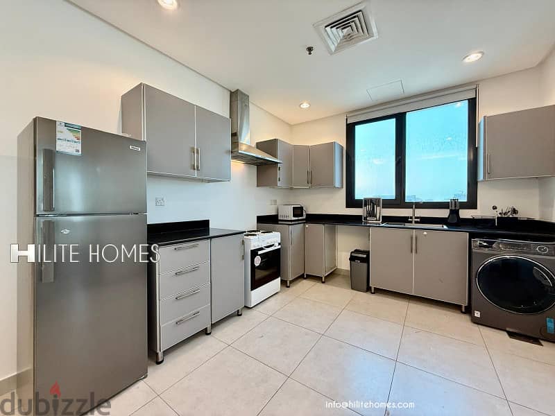Two bedroom Sea view and city view apartment for rent in Salmiya 11