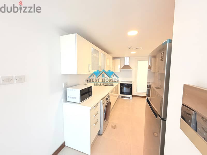SeaView Full Furnished 1 Bedroom Apartment with Rooftop Pool in Fintas 5