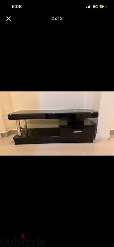 Black TV trolley