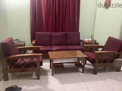 Sofa Set  - 3 seater+1 seater + 1 seater +Center table + 2 side tables
