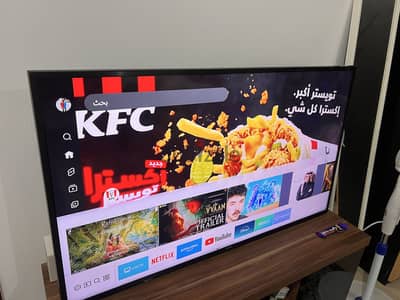 Samsung 50 inch smart android with original remote and stand