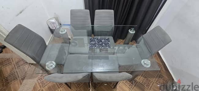 Glass table set
