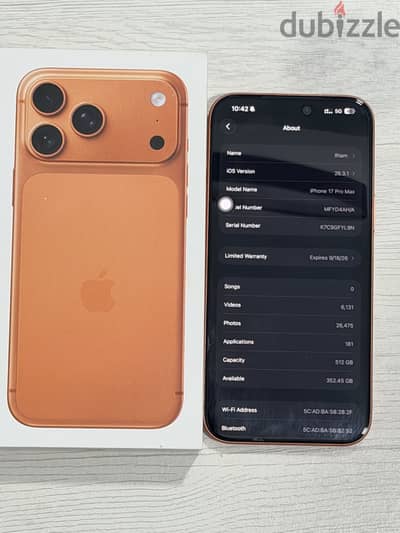 iPhone 17 Pro Max | 512gb | Complete Set with box