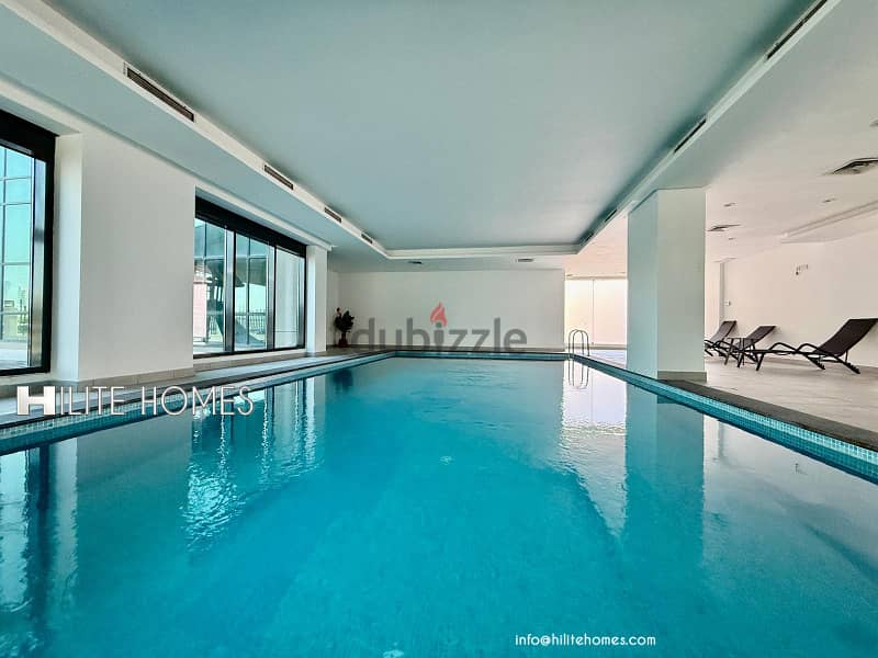 Two bedroom Sea view and city view apartment for rent in Salmiya 13