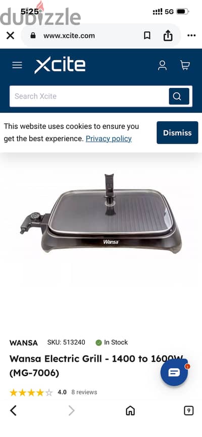 Wansa Electric Grill brand new