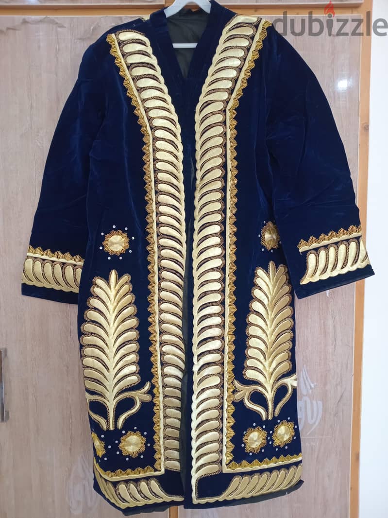 3 brand new front-open coats with full embroidery (شالح مخمل) 2