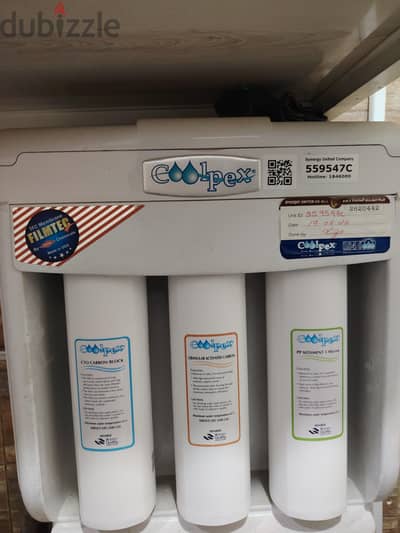 Coolpex Water purifier having free service until June 2028