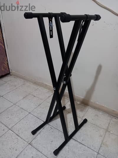 MUSICAL KEYBOARD DOUBLE CROSS BAR STAND