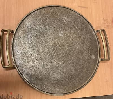 antique brass serving try 46cm diameter