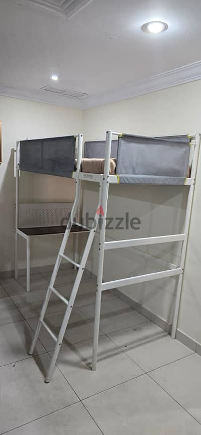 IKEA bunk bed with attached  study table