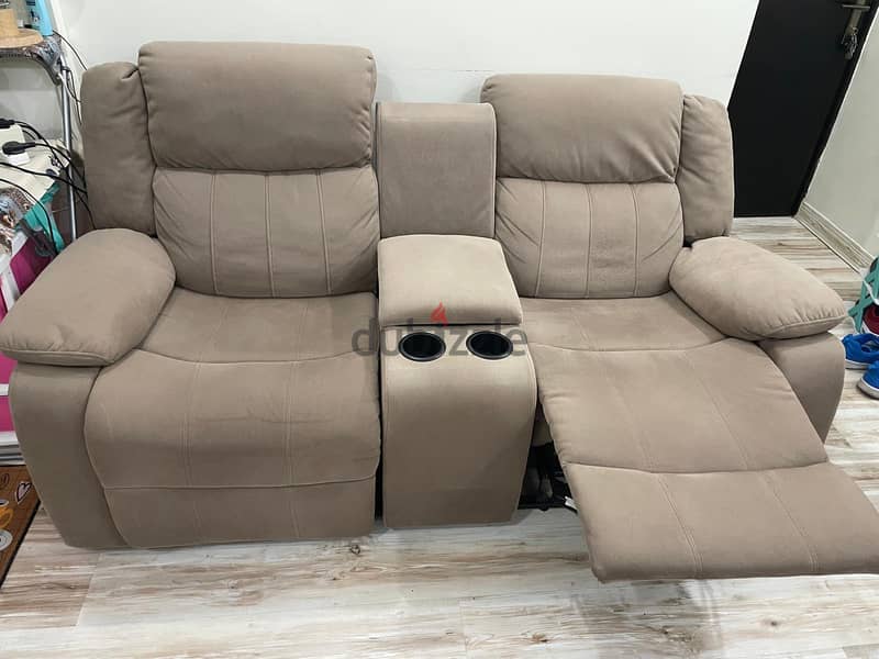 Rocking recliner 2 seats with storage 1