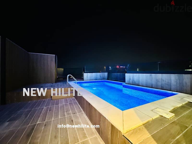 TWO MASTER BEDROOM APARTMENT WITH PRIVATE POOL FOR RENT IN KUWAIT CITY 2