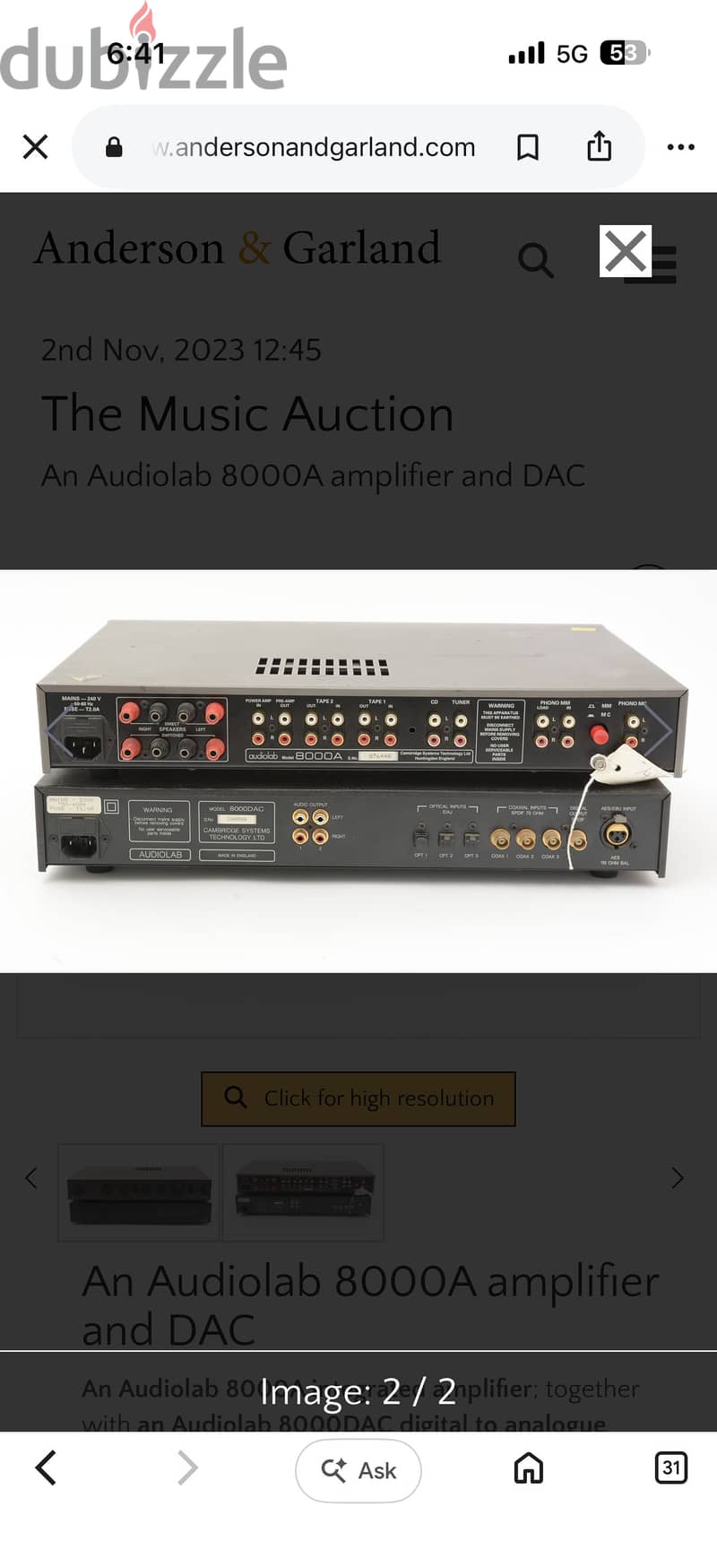 Audiolab 8000A with Audiolab 8000DAC 1